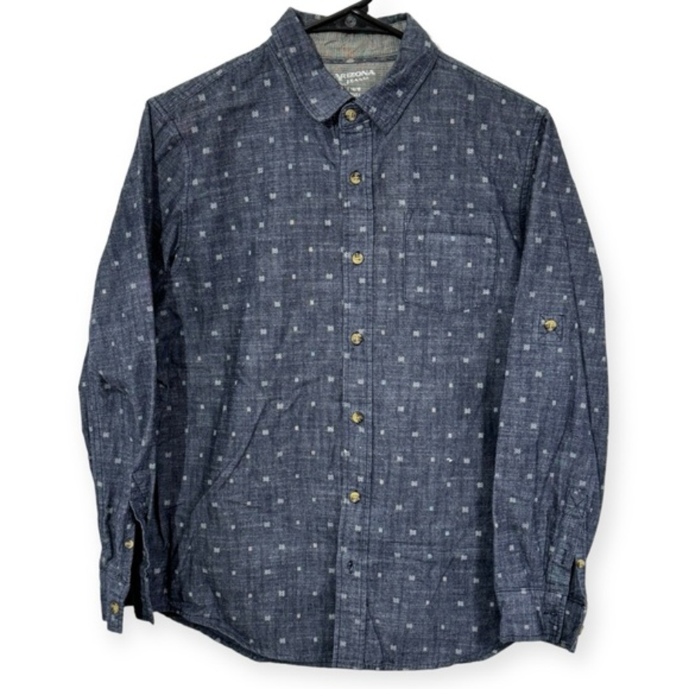 Arizona Boys Long Sleeve Jean Shirt Size L14-16H